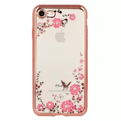   HUSĂ! - Huawei Mate 20 aur roz model floral piatra silicon husă