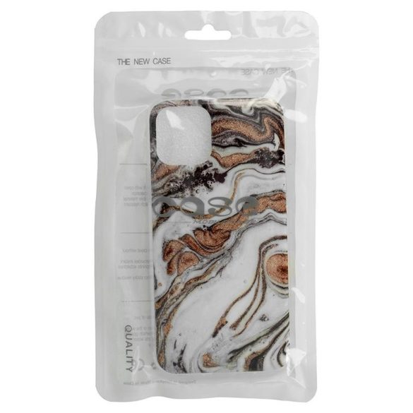 Husă din silicon pentru iPhone 12 Pro Max (6,7"), carcasă din spate, carcasă TPU, model de marmură, design cu sclipici marmură 1