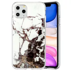   HUSĂ! - Husă din silicon pentru iPhone 12 Pro Max (6,7"), carcasă din spate, husă TPU, model marmură, design cu sclipici marmură 2