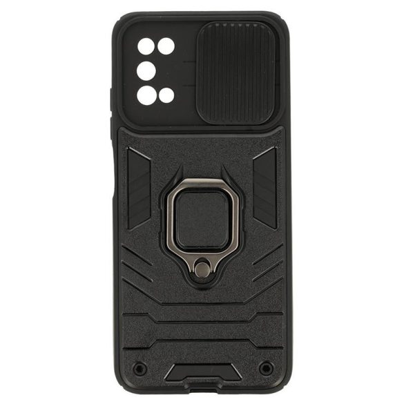 Husa spate rezistenta la socuri Samsung Galaxy A73, carcasa PC/TPU, cu protectie pentru camera, neagra, iese in evidenta, SM-A736, obiectiv inel