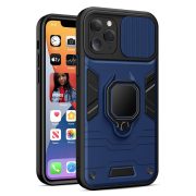  Husa spate rezistenta la socuri Samsung Galaxy A73, carcasa PC/TPU, cu protectie pentru camera, albastru-negru, ies in evidenta, SM-A736, obiectiv inel