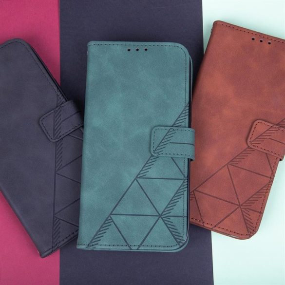 Husă pentru telefon Realme C31, husă carte, husă cu deschidere laterală, închidere magnetică, maro, Smart Trendy Porto