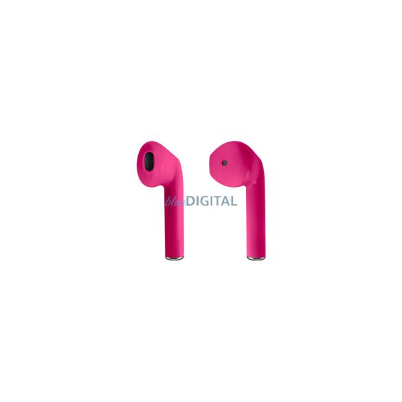 Căști bluetooth stereo cu carcasă de încărcare fără fir, TWS, roz, Setty STWS-16