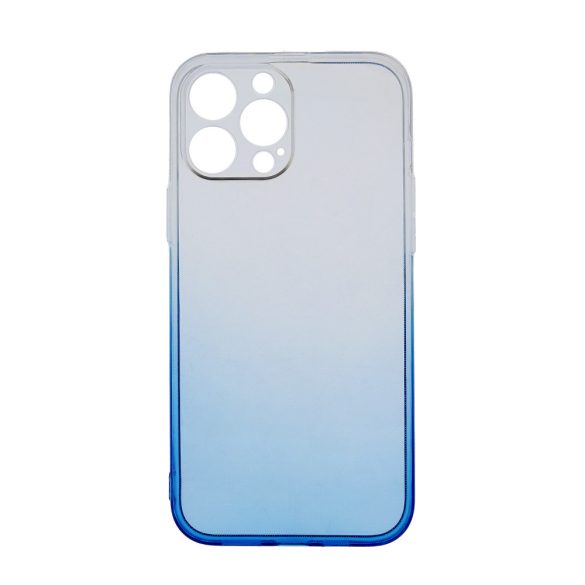 Husa din silicon pentru iPhone 12 (6.1"), carcasa din spate, carcasa TPU, albastra, gradient, gradient 2mm