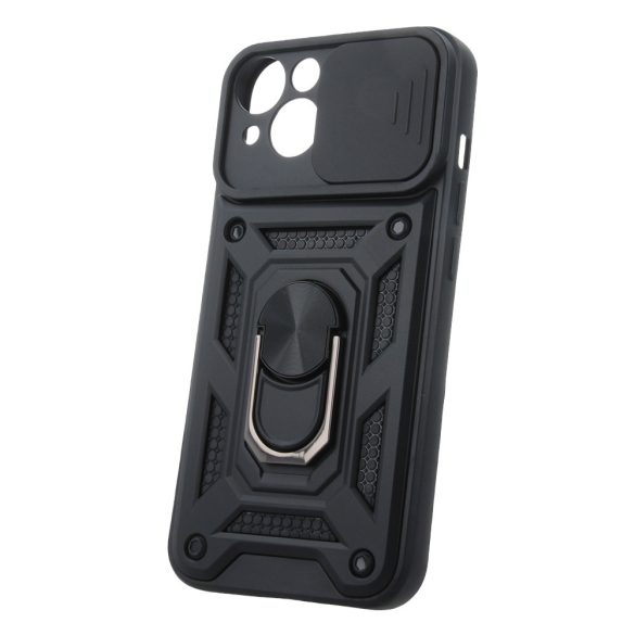 Carcasă din spate pentru iPhone 14 Pro (6,1") rezistentă la șocuri, remarcabilă, neagră, Defender Slide