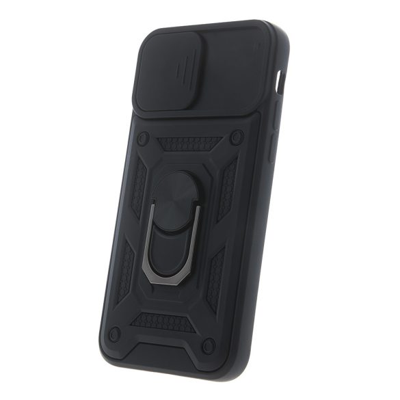Carcasă din spate pentru iPhone 14 Pro (6,1") rezistentă la șocuri, remarcabilă, neagră, Defender Slide