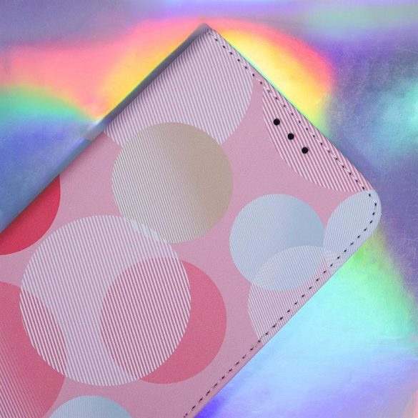 Husă pentru telefon Samsung Galaxy S23 Ultra, husă carte, husă cu deschidere laterală, închidere magnetică, SM-S908, Smart Trendy Pastel Circular