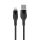 Cablu de date iPhone 8pin, acoperit cu material, 1M, 2.4A, negru, Maxlife MXUC-07