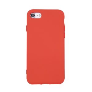 Husă din silicon Samsung Galaxy A14 4G/5G, carcasă din spate, interior din piele intoarsa, rosie, mat, SM-A145, SM-A146, husa din silicon