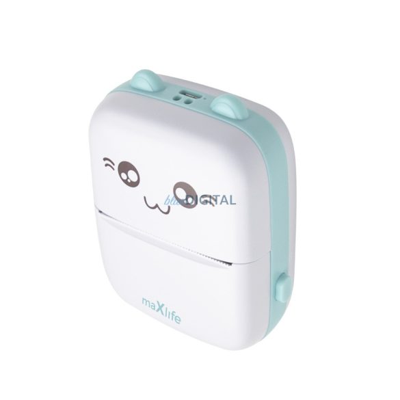 Imprimanta termica portabila Maxlife, imprimanta bluetooth, albastra, MXTP-100