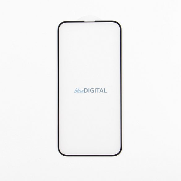 iPhone 15 Pro (6.1") folie de sticlă frontală, temperată, curbată, cadru negru, 9H, 5D Full Cover