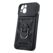   Carcasă din spate pentru iPhone 15 Pro Max (6,7") rezistentă la șocuri, remarcabilă, neagră, Defender Slide