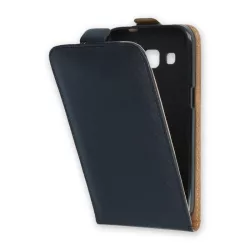   HUSĂ! - Huawei Y6 II 2016 negru silicon încadrată subțire piele ecologică flip husă