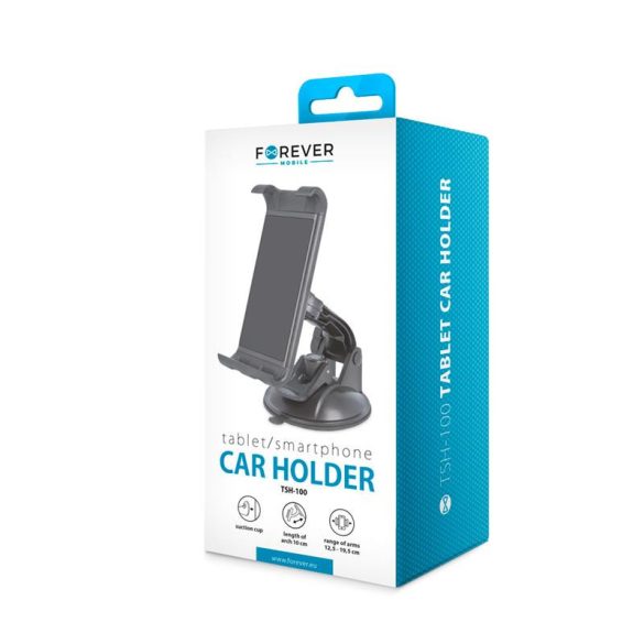 Suport universal pentru parbriz / bord pentru mașină, suport pentru telefon / tabletă, negru, Forever TSH-100