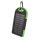 Bancă de energie solară, 5000mAh, 2x USB, verde, Setty