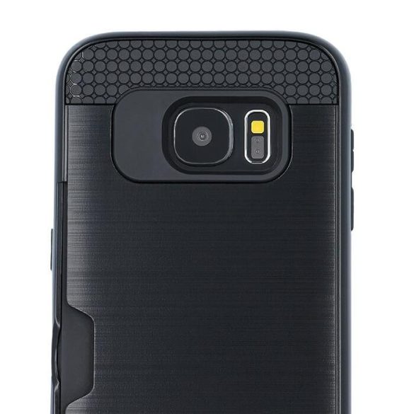 Husa din spate rezistenta la socuri pentru iPhone XS Max (6,5"), neagra, Defender Card