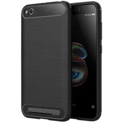 Husa din silicon Xiaomi Redmi Go, neagra, fibra de carbon