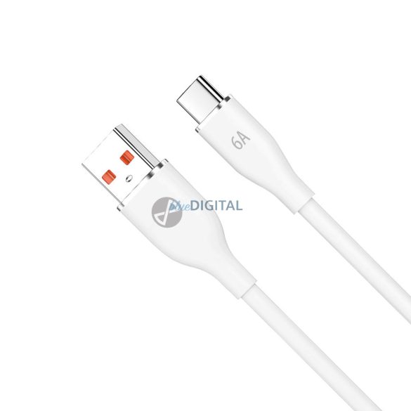 Cablu de date de încărcare rapidă de tip C, 6A / 66W, 1M, alb, Forever