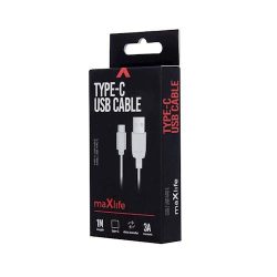   Cablu de date de încărcare rapidă de tip C, 2A, 1M, negru, Maxlife