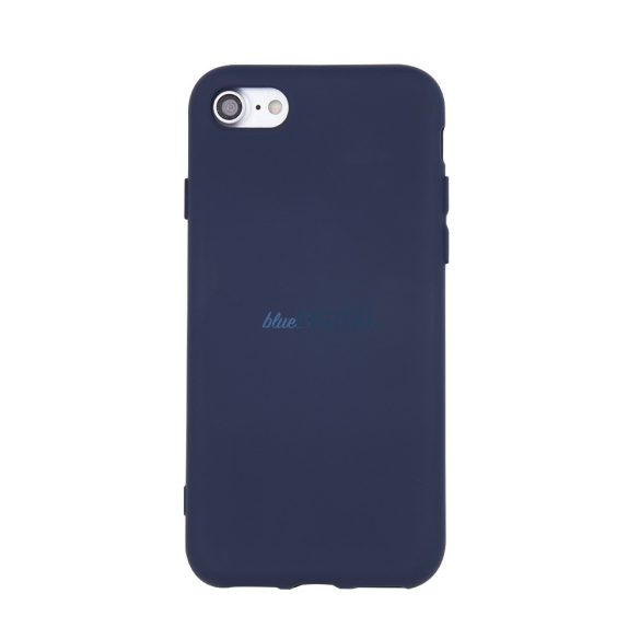 iPhone 7 / 8 / SE 2020 / SE 2022 (4.7") Carcasă din silicon, carcasă spate, interior din piele de căprioară, albastru, mat, carcasă din silicon