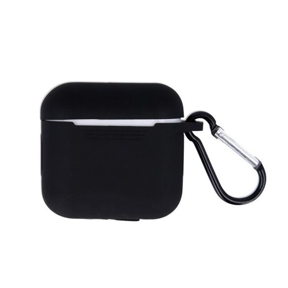 Husa neagra din silicon Airpods Pro cu agatator