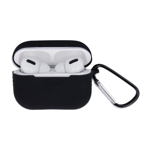 Husa neagra din silicon Airpods Pro cu agatator
