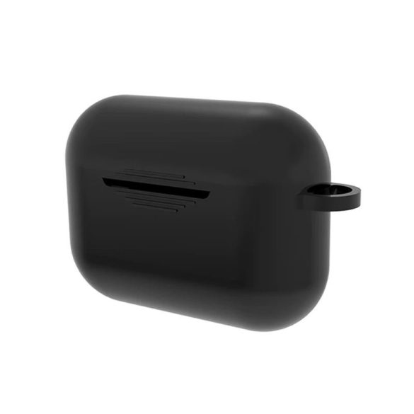 Husa neagra din silicon Airpods Pro cu agatator