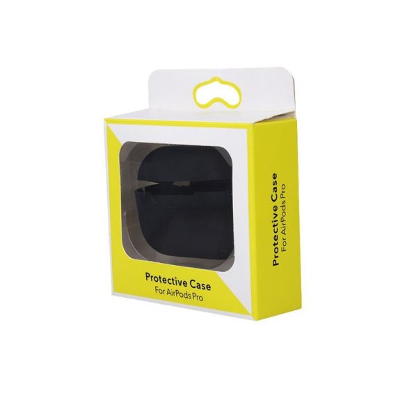 Husa neagra din silicon Airpods Pro cu agatator