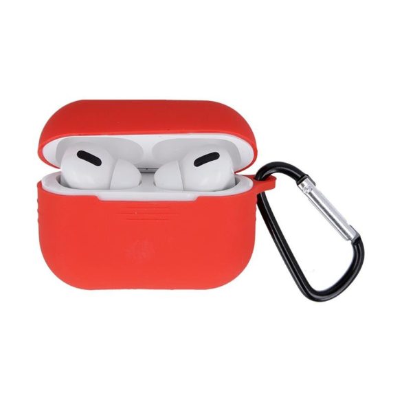 Husă roșie din silicon Airpods Pro cu umeraș