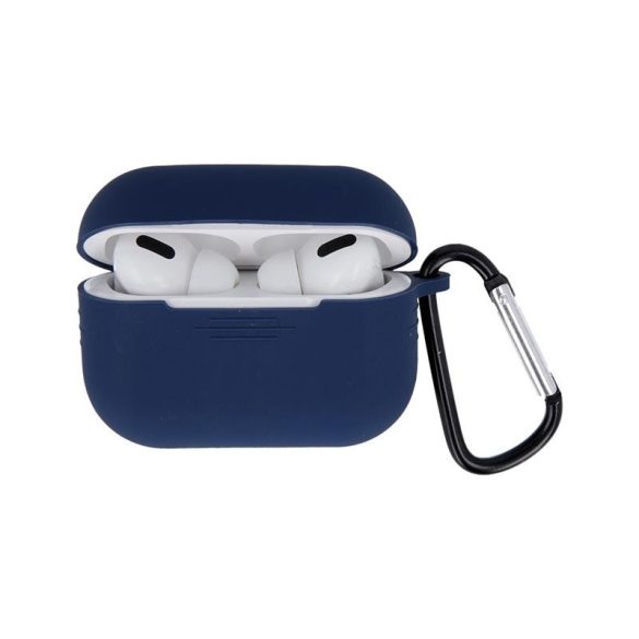 Husa albastra din silicon Airpods Pro cu agatator
