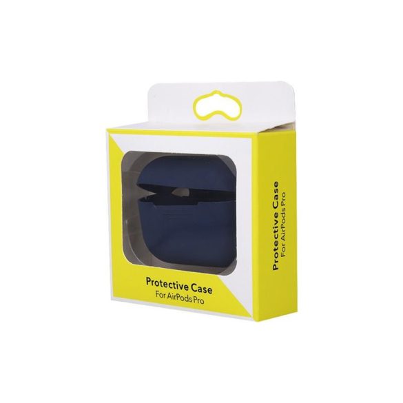 Husa albastra din silicon Airpods Pro cu agatator