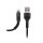 Cablu de date iPhone 8pin, acoperit cu material, 1M, 2A, negru, Maxlife MXUC-01