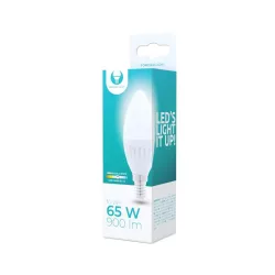   Bec LED E14 / C37, 10W, 6000K, 900lm, lumină albă rece, Forever Light