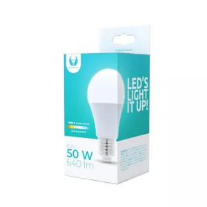 Bec LED E27 / A60, 8W, 3000K, 640lm, lumină albă caldă, Forever Light