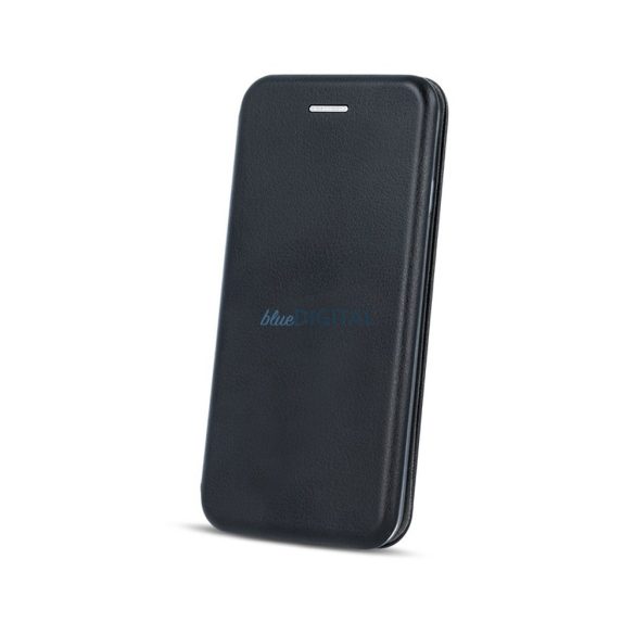 Carcasa Xiaomi Redmi Note 9, inchidere magnetica, husa flip, rama silicon, neagra, Diva