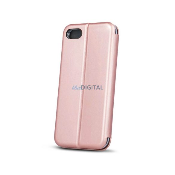 Carcasa Xiaomi Redmi Note 9, inchidere magnetica, husa flip, rama silicon, aur roz, Diva