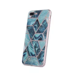   HUSĂ! - Husa spate iPhone 12 Mini (5,4"), carcasa TPU, model marmura, verde, Geometric Marmur
