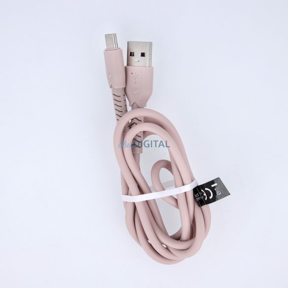 Cablu de date cu încărcare rapidă Type-C, 3A, 1M, roz, Maxlife