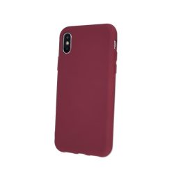   Husa din silicon Samsung A426 Galaxy A42 5G burgundy cu interior din piele intoarsa