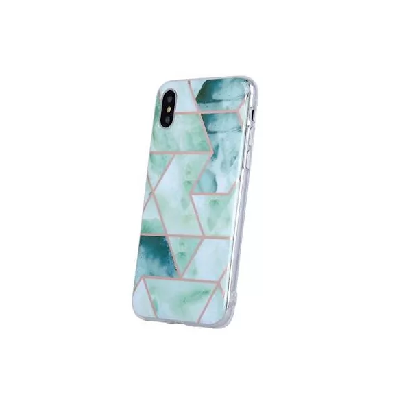 HUSĂ! - Carcasa spate Samsung Galaxy S21 Plus, carcasa TPU, model marmura, verde, SM-G996, Geometric Marmur