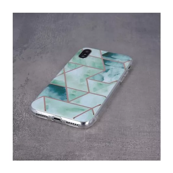 HUSĂ! - Carcasa spate Samsung Galaxy S21 Plus, carcasa TPU, model marmura, verde, SM-G996, Geometric Marmur