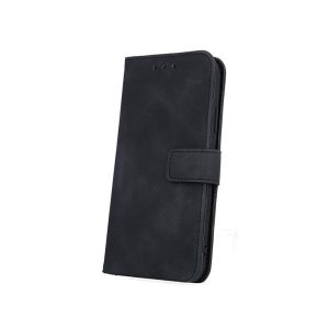 Husă carte Samsung Galaxy S9 Plus, închidere magnetică, husă flip, cadru din silicon, negru, SM-G965, Smart Velvet