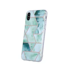   HUSĂ! - Carcasa din spate iPhone 13 Pro (6.1"), carcasa TPU, model marmura, verde, Geometric Marmur