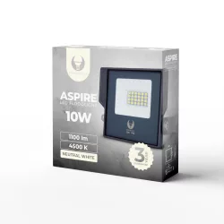   Spot LED, lumină albă naturală, 4500K, 1100lm, 10W, IP66, Forever Light Aspire