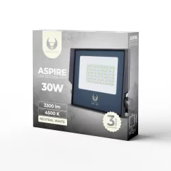   Spot LED, lumină albă naturală, 4500K, 3300lm, 30W, IP66, Forever Light Aspire