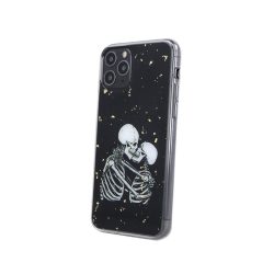   Husă din silicon Samsung Galaxy A03s, carcasă din spate, husă TPU, neagră, SM-A037, Romantic Skeletons 1