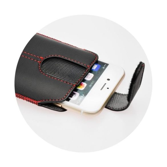 Husă Forcell Pocket, neagră, din piele artificială, ultra subțire, cu clapetă pentru iPhone 13 Mini / 12 Mini (5,4") / 6 6S 7 8 (4,7") Samsung A3 S4