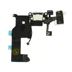  Port de încărcare alb iPhone 5 5G cu mufă + cablu flexibil