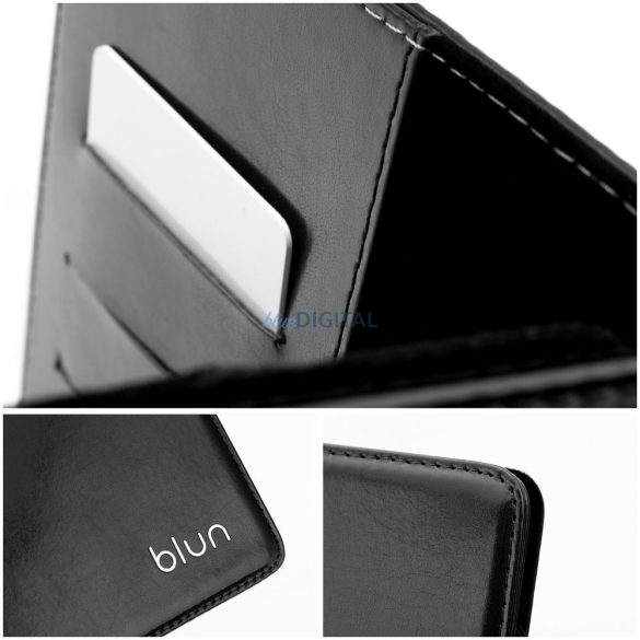 Carcasă universală pentru tablete 10,5"-11", husă din piele ECO/interior din microfibră, negru, Blun