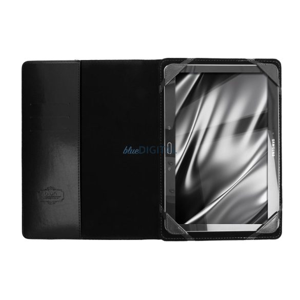 Carcasă universală pentru tablete 10,5"-11", husă din piele ECO/interior din microfibră, negru, Blun